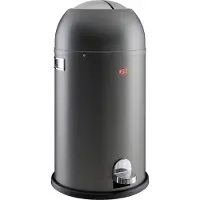 Wesco Kickmaster Prullenbak | Pedaalemmer | 33 Liter | Metaal - Mat grafiet | Afvalemmer - Made in Germany