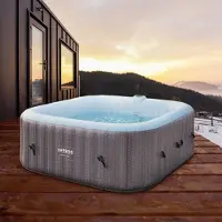 Arebos Whirlpool | binnen & buiten | 185 x 185 cm | zelfopblazend | met verwarmi