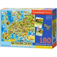 Castorland Educatieve Puzzelkaart van Europa