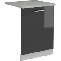 Vicco R-Line Vaatwasserfrontpaneel – 60 cm, WB Marmer Antraciet Hoogglans