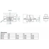 DeLOCK D-Sub HD 50 pin crimp male, metal