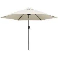 Syfax Zweefparasol met LED 3 m zandwit