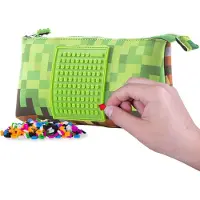 PIXIE CREW Groene etui/pouch, ideaal voor Minecraft-spelers - klein formaat