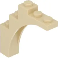LEGO 1x5x4 halve boogsteen, afgeronde boog, lichtbeige - 2339, NIEUW! Aantal: 50x