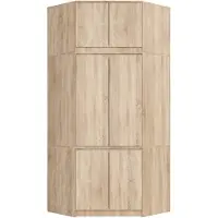 Akord Hoekkledingkast S100 met Opzetstuk / Furniture Factory / Sonoma Eik / 100 x 235 x 50 cm