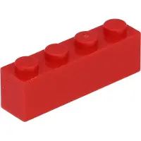 LEGO 50 stuks 3010 steenblokje 1x4, basisstenen, rood