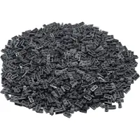 LEGO bouwsteen, platte plaat 1x2, donkergrijs - 3023, NIEUW! Aantal: 500 stuks