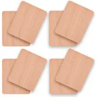 Syntrox Germany 8x Universal Untersetzer aus Holz für Raclettepfännchen