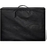 vidaXL Massagetafel, opklapbaar, 3 zones, met houten frame, zwart