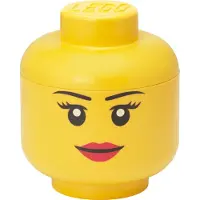 LEGO Opbergbox Hoofd Girl Mini Geel