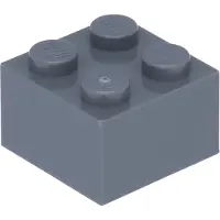 LEGO 2x2 steen 3003 - 100 stuks, donkergrijs