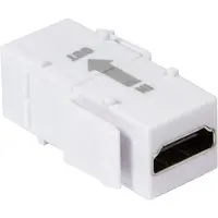 Logilink Keystone module connector, HDMI-aansluiting naar HDMI-aansluiting met repeater, wit (verpakking met 1 stuk)