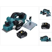 Makita DKP 181 T1 accuschaafmachine 82 mm 18 V borstelloos + 1x oplaadbare accu 5.0 Ah - zonder lader