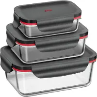 Silit 0022 6327 11, Lunchbox, Rechthoekig, Zwart, Transparant, Glas, Siliconen, 165 mm, 230 mm