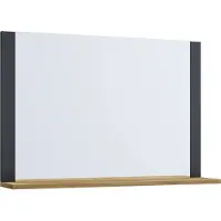 VCM VCB10 Maxi spiegelkast , badkamerspiegel met 1 plank Antraciet/honing eiken decor.