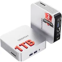 GEEKOM A6 Mini PC voor gaming: AMD Ryzen 7 6800, 16GB DDR5, 1TB SSD, Windows 11 Pro