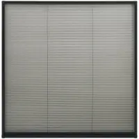 vidaXL Raamhor plissé 120x120 cm aluminium antraciet