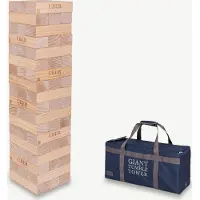 Ubergames Giga Stapeltoren, van 90 tot 160+ cm hoog! Uit ECO pijnhout - In Draagtas