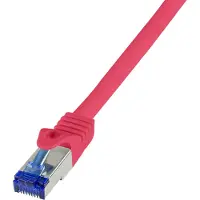 Logilink Professionele C6A094S, netwerkkabel, ultraflexibel, Cat.6A, S/FTP, 10 meter, rood