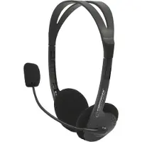 Esperanza EH102, Kabel, Gesprek/muziek, Koptelefoon met microfoon, Zwart