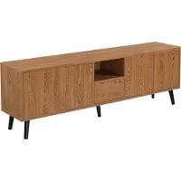 En.casa TV meubel Hedemora druk en open 140x30x45,5 cm houtkleurig