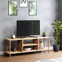 En.casa TV meubel Ærøskøbing 120x29x43 cm houtkleurig