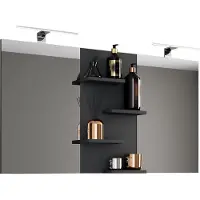 VCM Brede badkamerspiegel Wandspiegel Hangspiegel Badkamerspiegel Budasi Planchet