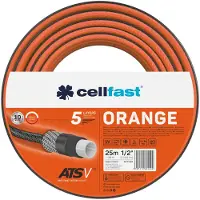 Cellfast ATSV  tuinslang 5-laags tuinslang Waterslang tricot stof UV-bestendig 24 bar barstdruk (1/2 "25m) - Oranje