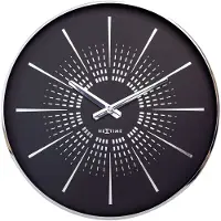 Nextime Excentric – Stille Wandklok – 40 cm – Metaal – Zwart