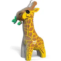Eugy maak je eigen Giraffe junior 9,5 x 7 cm karton geel
