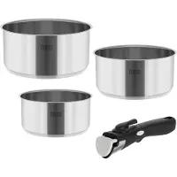 Teesa TSA0148 - Driedelige roestvrijstalen pannenset COOK EXPERT SINGLE HAND