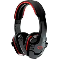 Esperanza Stereo-hoofdtelefoon met microfoon voor gamers, model Raven, kleur rood
