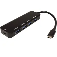 Value USB 3.2 Gen 1 hub, 4-poorts, type C aansluitkabel, met 1 PD poort