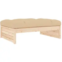 vidaXL - Tuinvoetenbank - 120x80 - cm - massief - grenenhout