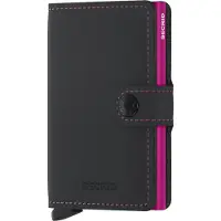 Secrid Mini Wallet Portemonnee Matte Black & Fuchsia