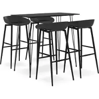 Prolenta Maison Exclusive - Barset, 5-delig, zwart