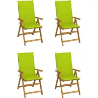 Syfax Inklapbare stoelen 4 st verstelbaar met kussens