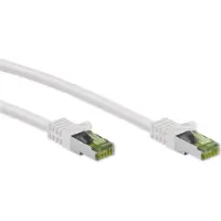 Goobay RJ45 Patch Cord with CAT 8.1 S/FTP Raw Cable, AWG 26, white 7.5 m