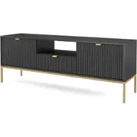 Selsey TV-Meubel Louis | spaanplaat zwart 154x56x39 cm tv-meubels | NADUVI