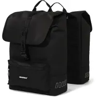 URBAN PROOF - Double Cargo Bike Bag 38L- Black - Zwart