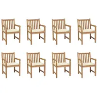 The Living Store Houten Stoelenset - Teakhout - 58x60x90 cm - Inclusief Kussens