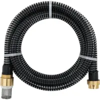 The Living Store Tuinslang - PVC - 10m - 25mm - met voetventiel en zeef - Kleur- zwart