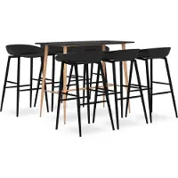 Syfax 7-delige Barset zwart