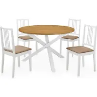 Syfax 5-delige Eethoek MDF wit