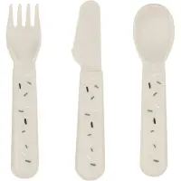 Done by Deer - Foodie cutlery set - Confetti Sand - 12 x 2 x 1 cm