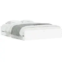 vidaXL Bedframe met lades bewerkt hout wit 150x200 cm