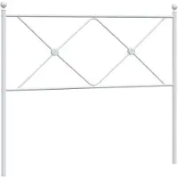 vidaXL Vervangend hoofdbord 100 cm metaal wit