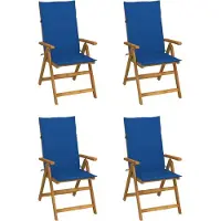 Syfax Inklapbare stoelen 4 st verstelbaar met kussens