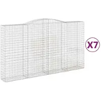 vidaXL Schanskorven 7 st gewelfd 400x50x220/240 cm ijzer