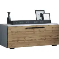 VCM ArilaS TV-meubel 1 kleppe wit, eik decor.